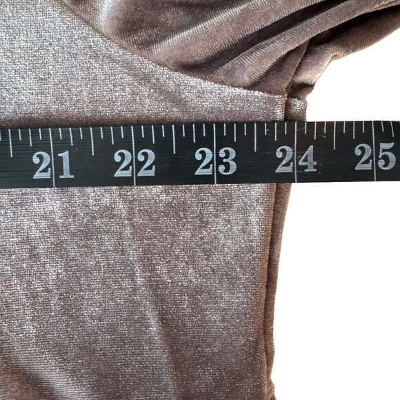 Umgee GRAY Silver Pewter 3X Velvet Smocked Ruching Blouse - Picture 7 of 12